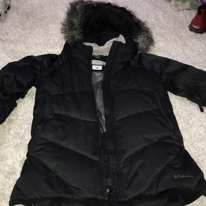 Black Columbia down coat